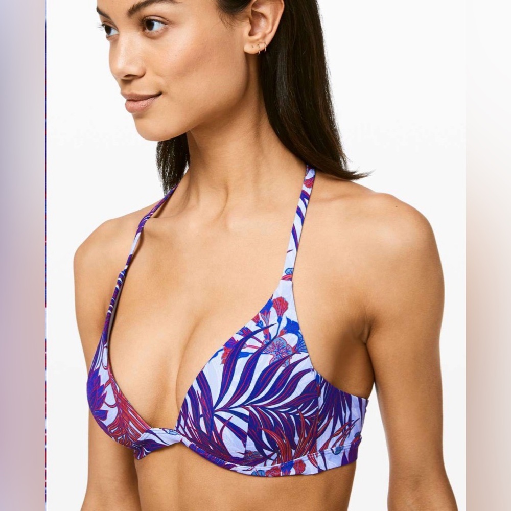 Lululemon Deep Sea Swim Top in Mini Twisted Tropics Hydrangea Multi - Size 4
